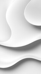 Abstract White Shapes Graphic Design � Minimal Geometric Background