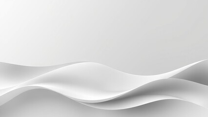 Elegant White Abstract Wave Design � Subtle Curves Background