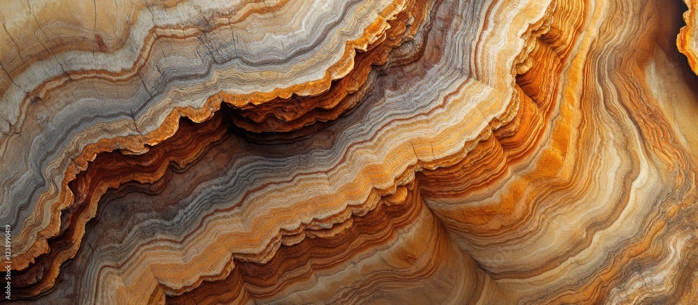 Poster abstract natural stone texture background with layered patterns in orange, gray, and beige colors, f