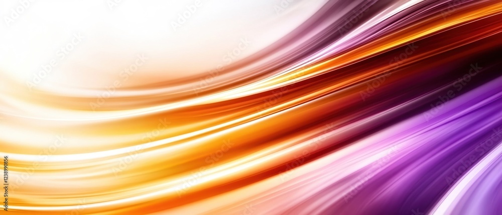 Poster abstract flowing waves of color with orange red and purple hues creating a dynamic backdrop