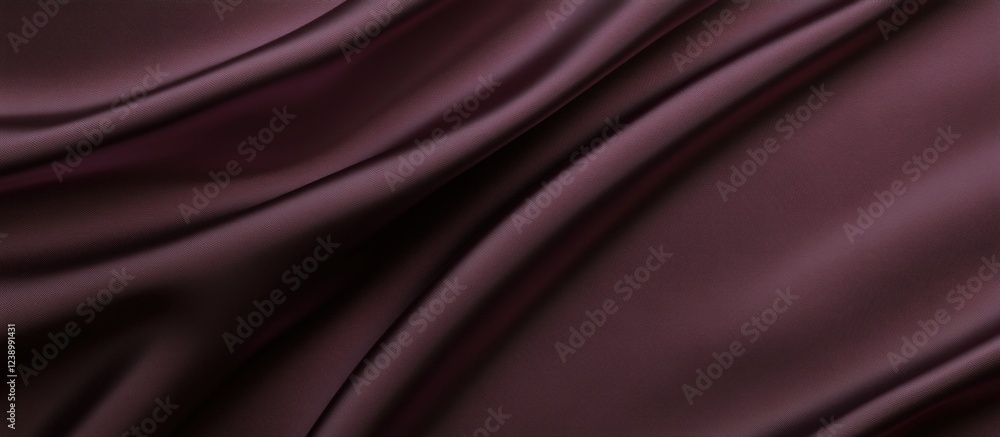 Poster silk fabric texture in deep burgundy color with smooth waves and folds for background design or text