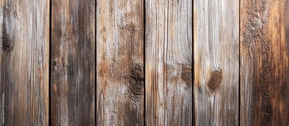 Poster textured background of weathered wooden planks with varying tones and patterns suitable for copy spa