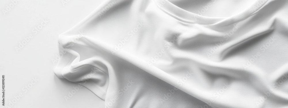 Aufkleber white fabric texture with soft folds on light background showcasing smooth textile surface and natur