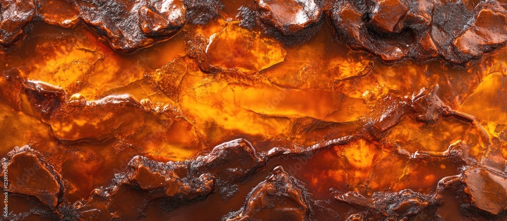 Poster textured abstract background of amber and brown tones with cracks and highlights suitable for variou