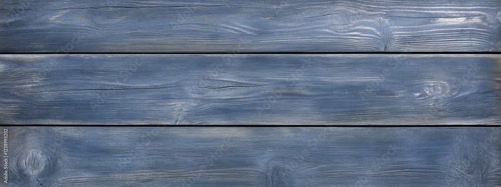 Poster wooden background texture in blue color featuring horizontal planks with natural grain patterns and 