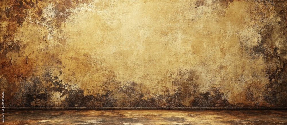 Poster rustic textured wall and floor background with warm earthy tones suitable for various design applica