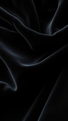 Obraz premium Deep Black Velvet Fabric Texture � Luxe Cloth Background