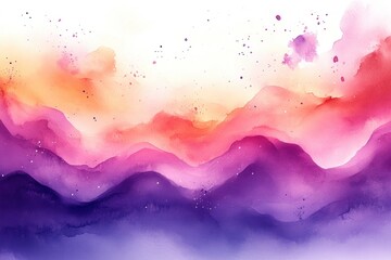 Obraz premium Soft Abstract Watercolor Background with Pink Peach Lavender Hues
