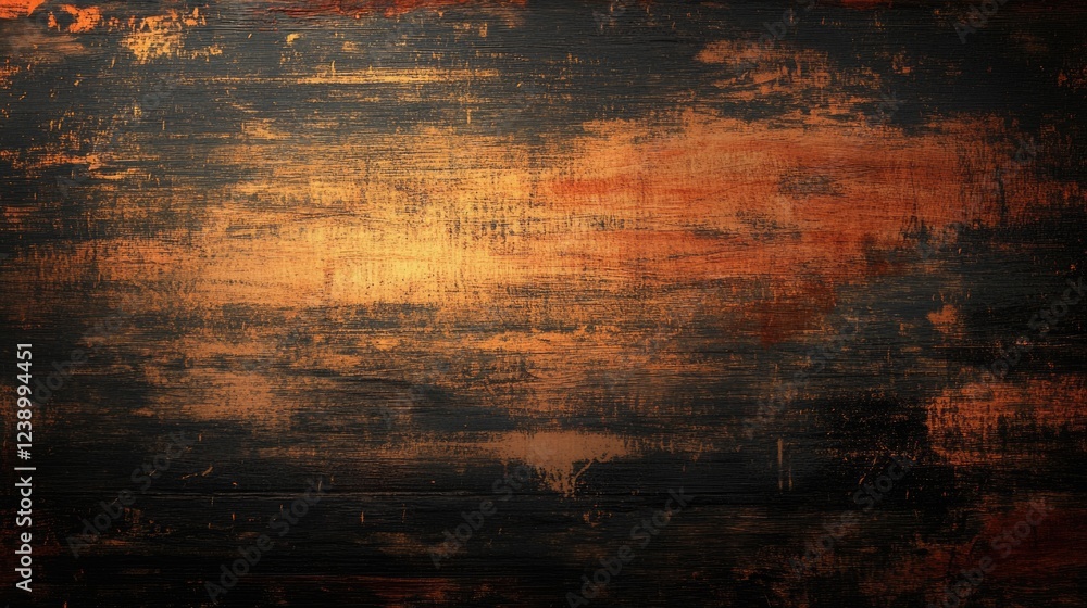 Poster abstract textured background with dark and metallic tones featuring irregular brush strokes and warm