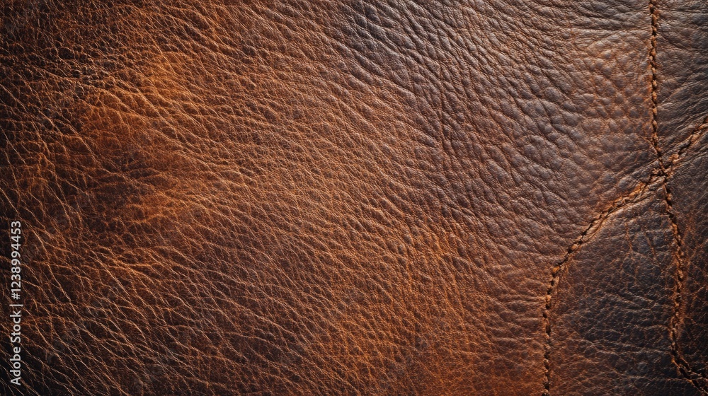 Poster brown leather texture with natural wrinkles and seams suitable for background use and design applica