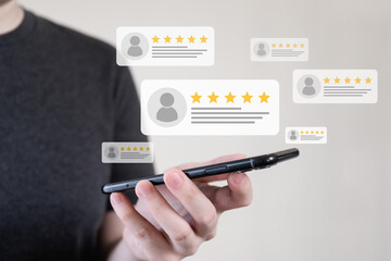 Using phone for online customer survey service. Client rate service from experience in application....