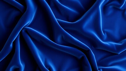 Obraz premium Stunning Blue Velvet Fabric Texture � Regal Plush Background