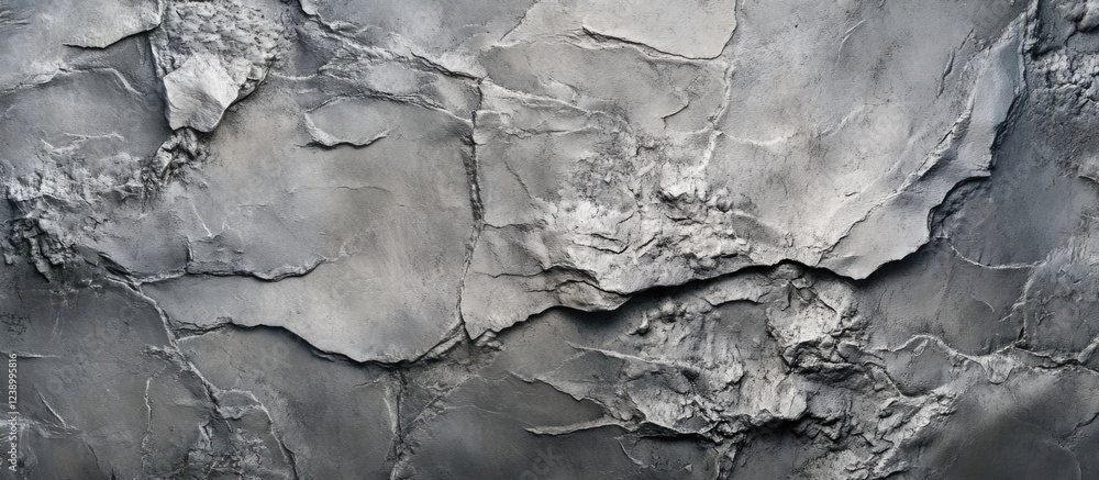 Poster textured gray plaster wall with rough surface details and distinctive cracks suitable for background