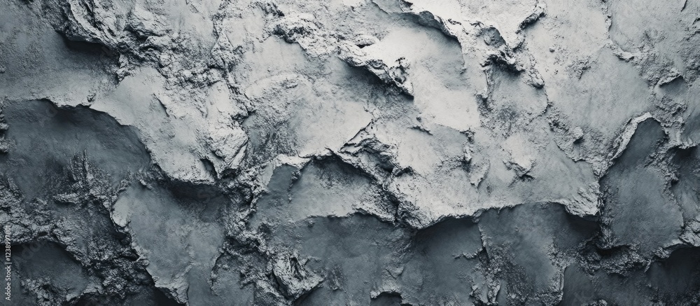 Poster gray textured surface with rough patterns and uneven relief copy space