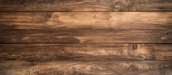 Naklejka premium Rustic wooden background with dark brown planks in natural grain pattern suitable for showcasing text or designs in Copy Space