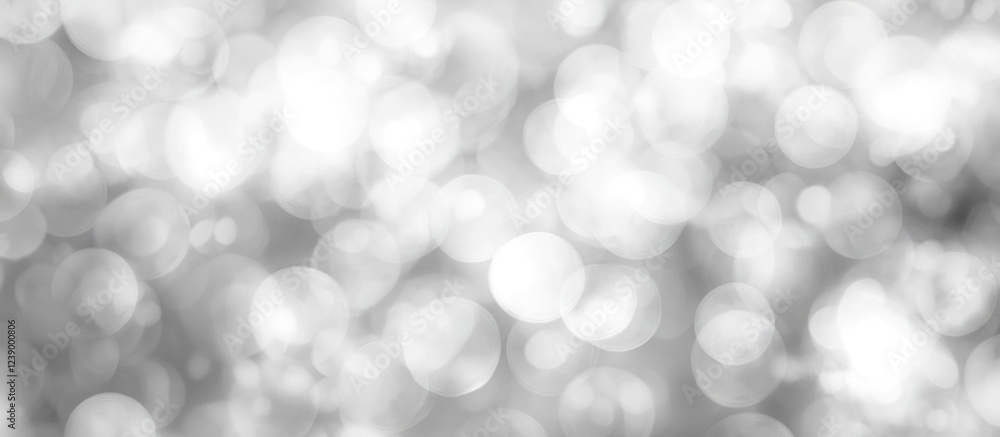 Poster blurred white bokeh background with soft highlights and low contrast creating an abstract effect sui