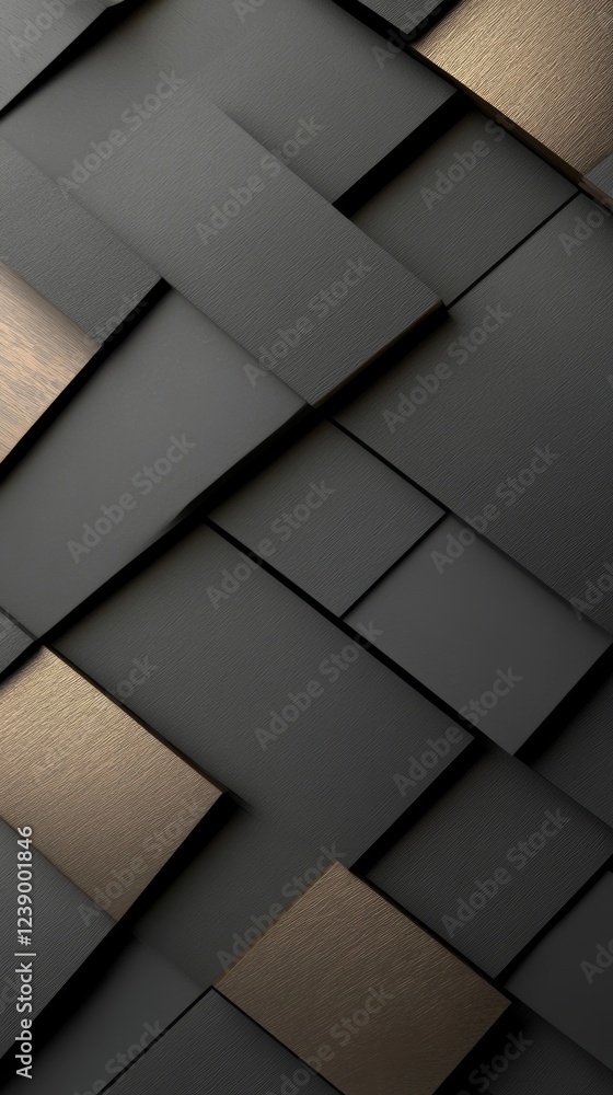 Poster background design featuring layered black and gold textures creating a chaotic yet harmonious visual
