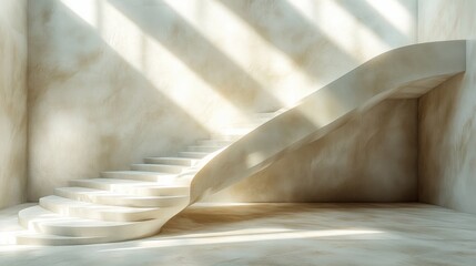 Fototapeta premium Minimalist Abstract White Background with Geometric Shapes Soft Lighting and Shadows
