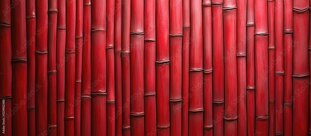 Poster red bamboo texture background with vertical bamboo stalks and natural patterns suitable for design p