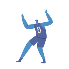 Hologram Of Sportsman Character Playing Basketball In Virtual Reality Isolated On White Background. Gaming Experience