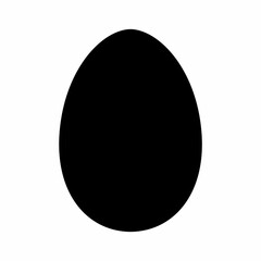 Egg icon silhouette. Flat image
