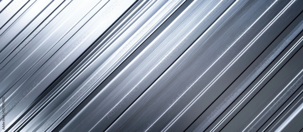 Aufkleber abstract metallic background with diagonal lines in varying shades of blue and gray copy space