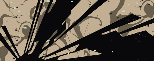 Abstract Comic Style Digital Art Background in Vibrant Colors and Fluid Forms, Multi Colors Geometric Cartoon Shapes, Trendy Modern Design, Applicable For Placards, Banners, Cover Illustration