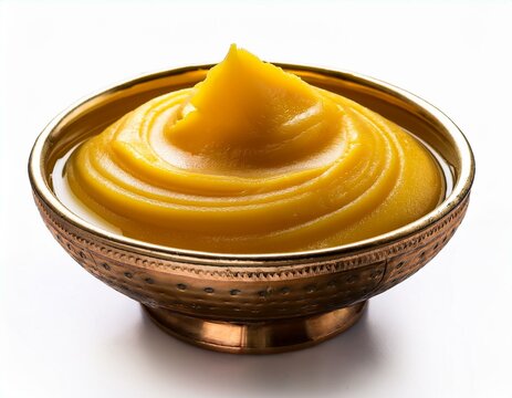 desi ghee in mataki isolated on white background