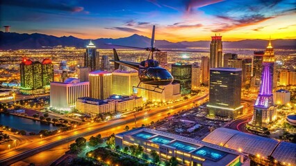 Fototapeta premium Las Vegas City Skyline Helicopter Tour