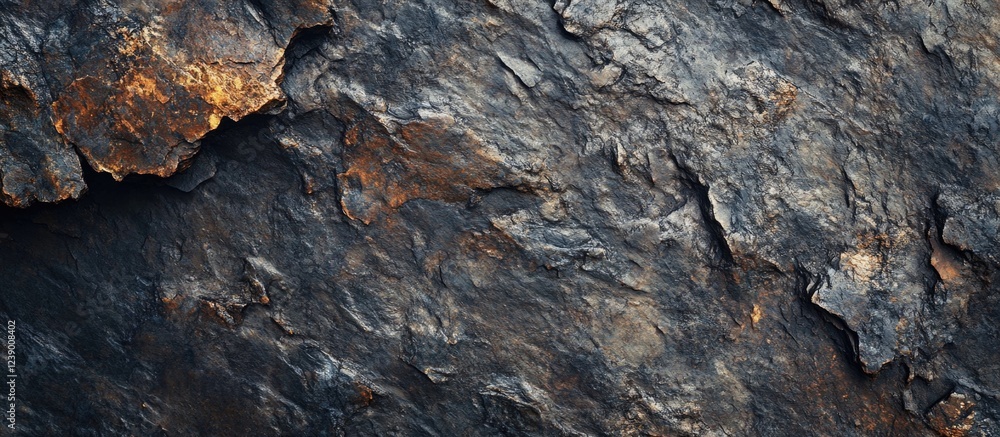 Poster dark textured rock surface with layers and slight color variations providing a natural background, f