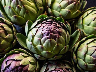 Fototapeta premium Fresh Organic Artichoke Close Up of Healthy Vegetable Isolated on White Background