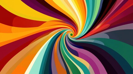 Fototapeta premium Abstract Colorful Swirling Rainbow Pattern Design