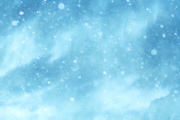 Fototapeta premium Blue turquoise teal mint cyan white abstract watercolor. Colorful art background. Light pastel. Brush splash daub stain grunge. Like a dramatic sky with clouds. Or snow storm cold wind frost winter.