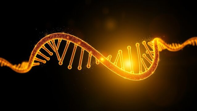 Golden DNA Helix: A Stunning Representation of Life's Code � Regal Genetic Background