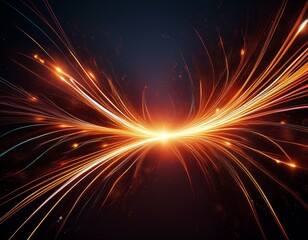 two sparks are flying out of a wire creating a fiery effect