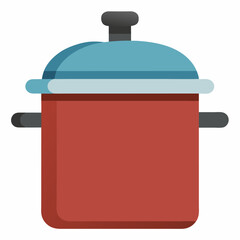 pressure cooker vector icon on white background