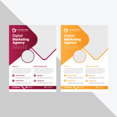 Business marketing agency flyer template