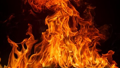 a detail of the sensible fire flame remoted on background