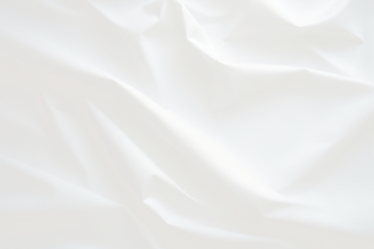 Elegant white folds fabric texture png overlay effect, transparent background