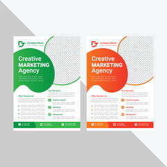 Business marketing agency flyer template