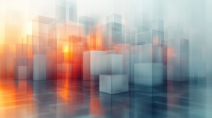 Minimalist White and Gray Gradient Background with Soft Lighting and Geometric Shapes