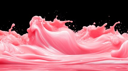 Ethereal pink liquid marble texture with monochrome artistic fluidity for abstract design