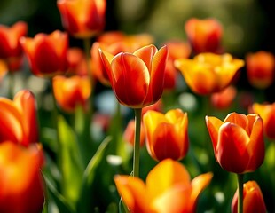 Fototapeta premium Flower field Tulips
