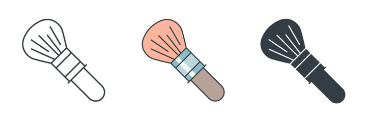 Makeup Brush icon symbol vector illustration isolated on white background