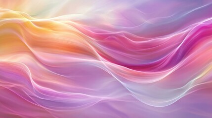 Fototapeta premium Abstract pastel waves, flowing vibrant colors, smooth texture, dreamy background.