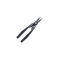 Tweezers icon symbol vector illustration isolated on white background