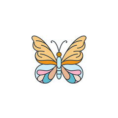 Butterfly icon symbol vector illustration isolated on white background