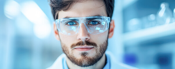 Innovative scientist conducts research in modern laboratory environment