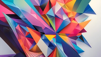 Obraz premium Shapes, lines, and polygons in vibrant or minimalist styles