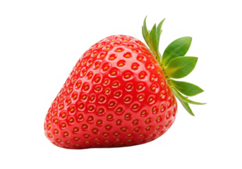Red strawberry isolated on White background
